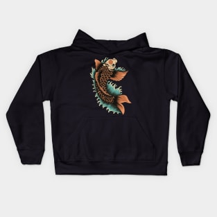 Vintage Koi Fish Kids Hoodie